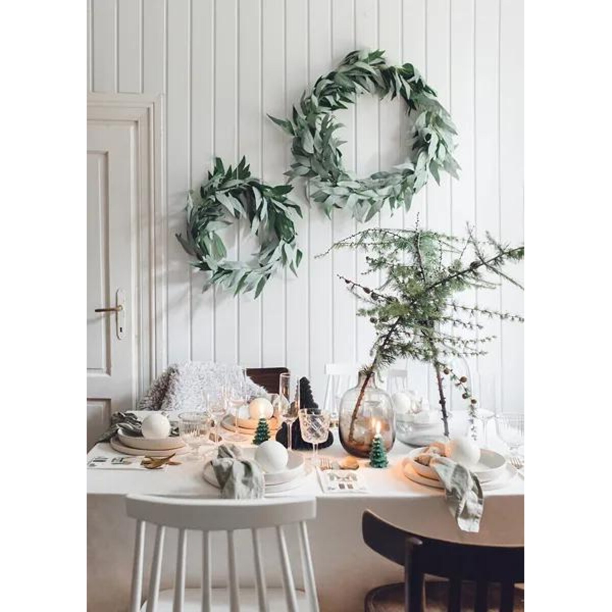 Świeca Choinka, 10 cm, ciemny zielony