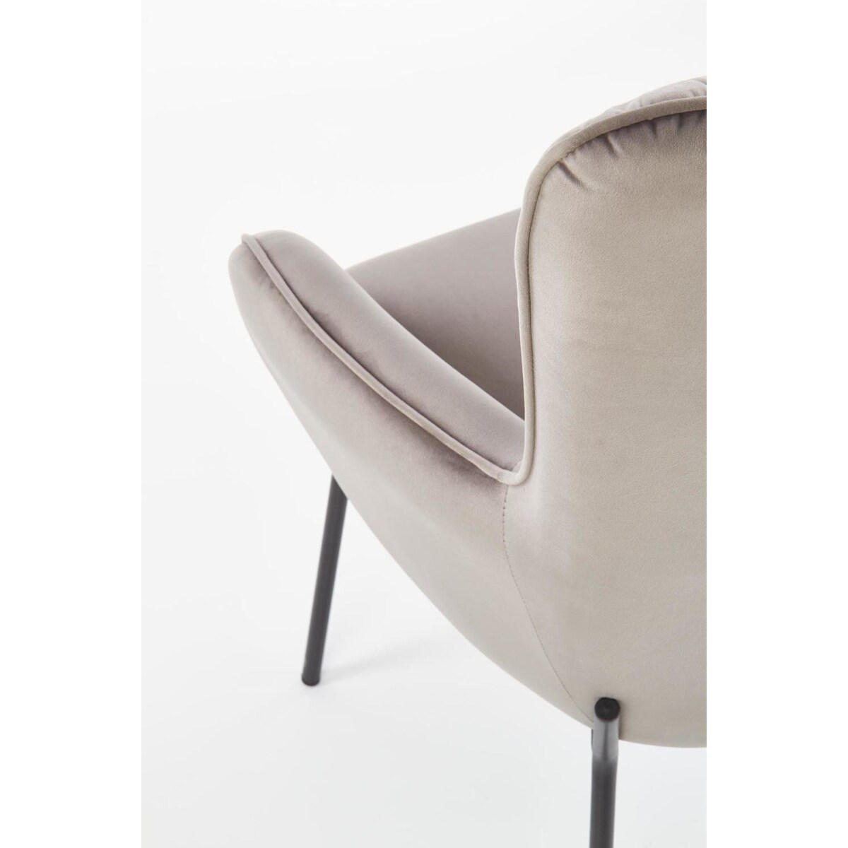 FOTEL TAPICEROWANY Cabres szary/czarny Z PODŁOKIETNIKAMI