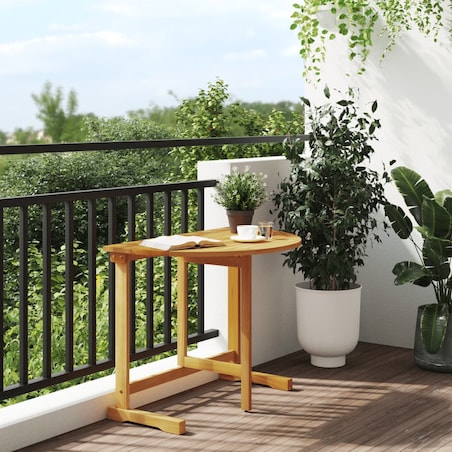 vidaXL Składany stolik na balkon, 90x60x72 cm, lite drewno akacjowe