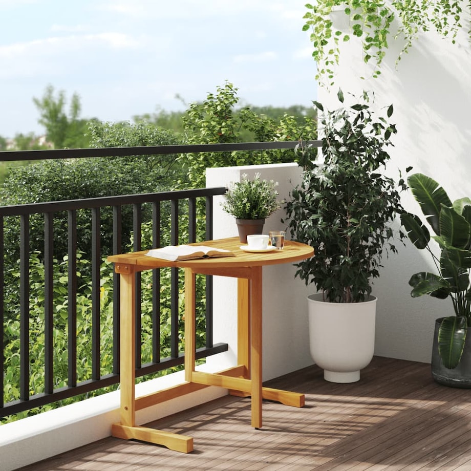 vidaXL Składany stolik na balkon, 90x60x72 cm, lite drewno akacjowe