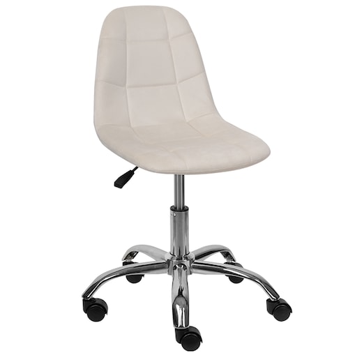 KRZESŁO BIUROWE FOTEL OBROTOWY REGULOWANY WELUROWY PIKOWANY DO BIURKA