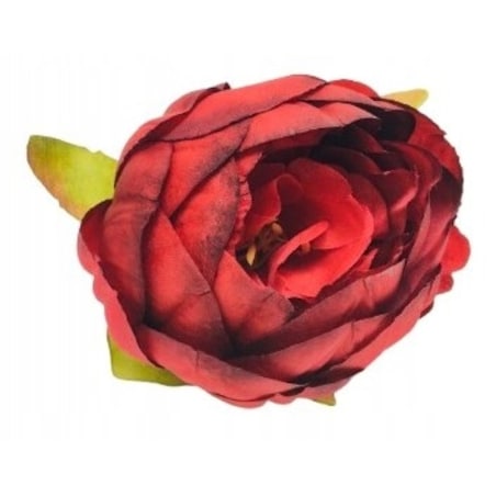 KWIATY sztuczne piwonia czerwona główka wyrobowa do stroika kompozycji