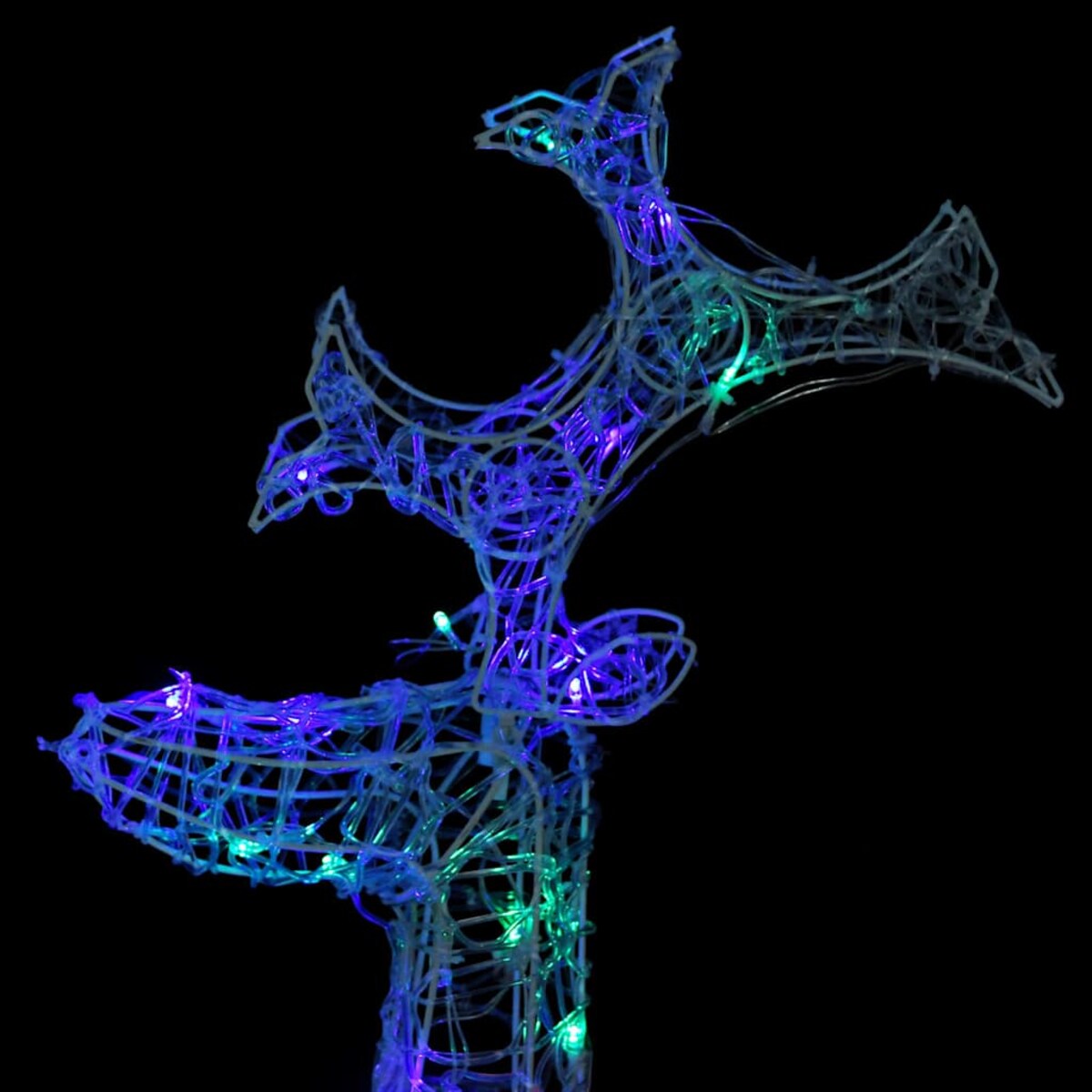 vidaXL Świąteczna dekoracja, renifer, 90 diod LED, 60x16x100 cm, akryl