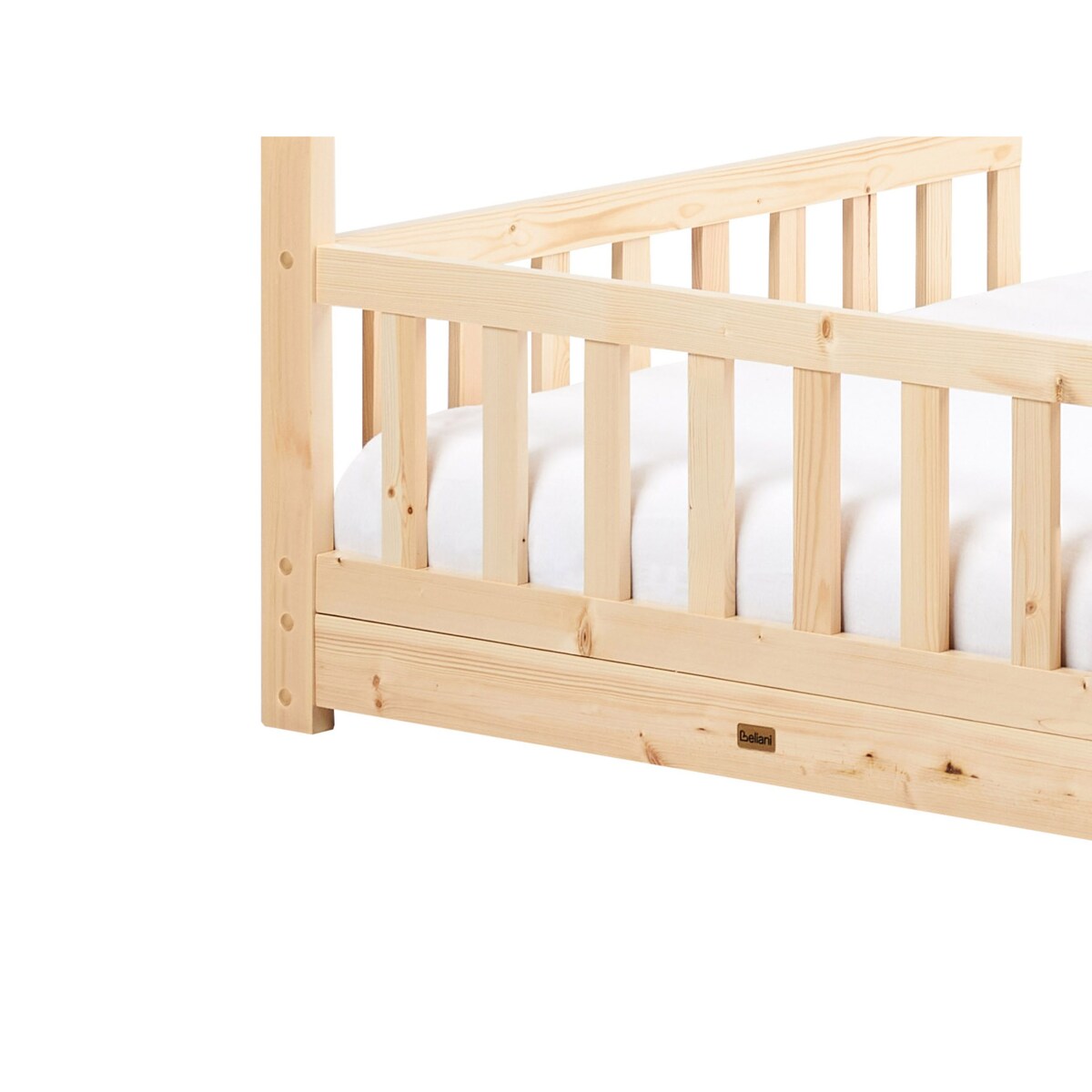 Łóżko Drewno sosnowe COSSAYE 90 x 200 cm Jasne drewno