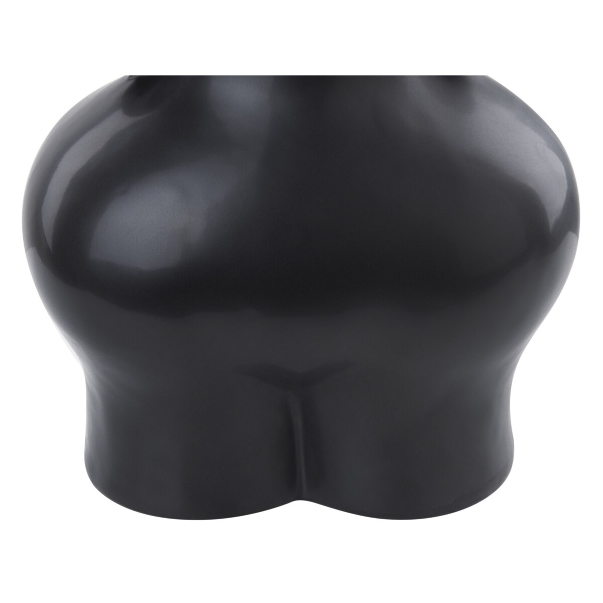 Wazon na kwiaty ceramiczny czarny NAFPLIO