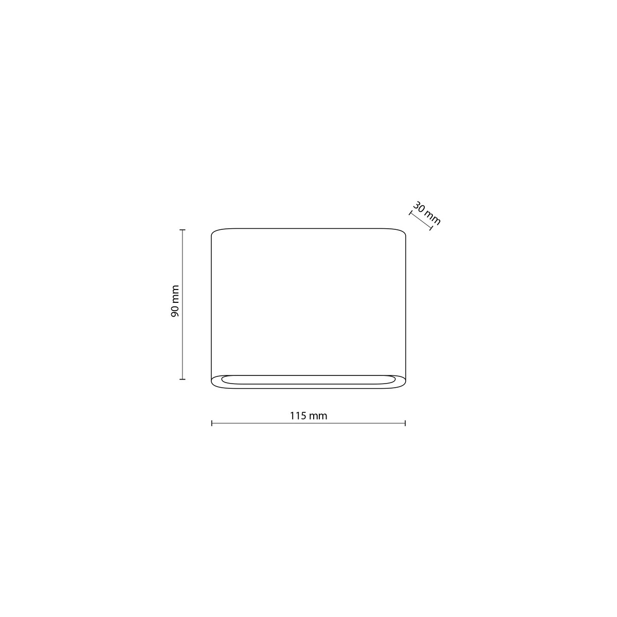 Kinkiet zewnętrzny LED 3W TK Lighting ARWENA S grafit IP54 3000K 360 lm lampa ścienna natynkowa elewacyjna 18082
