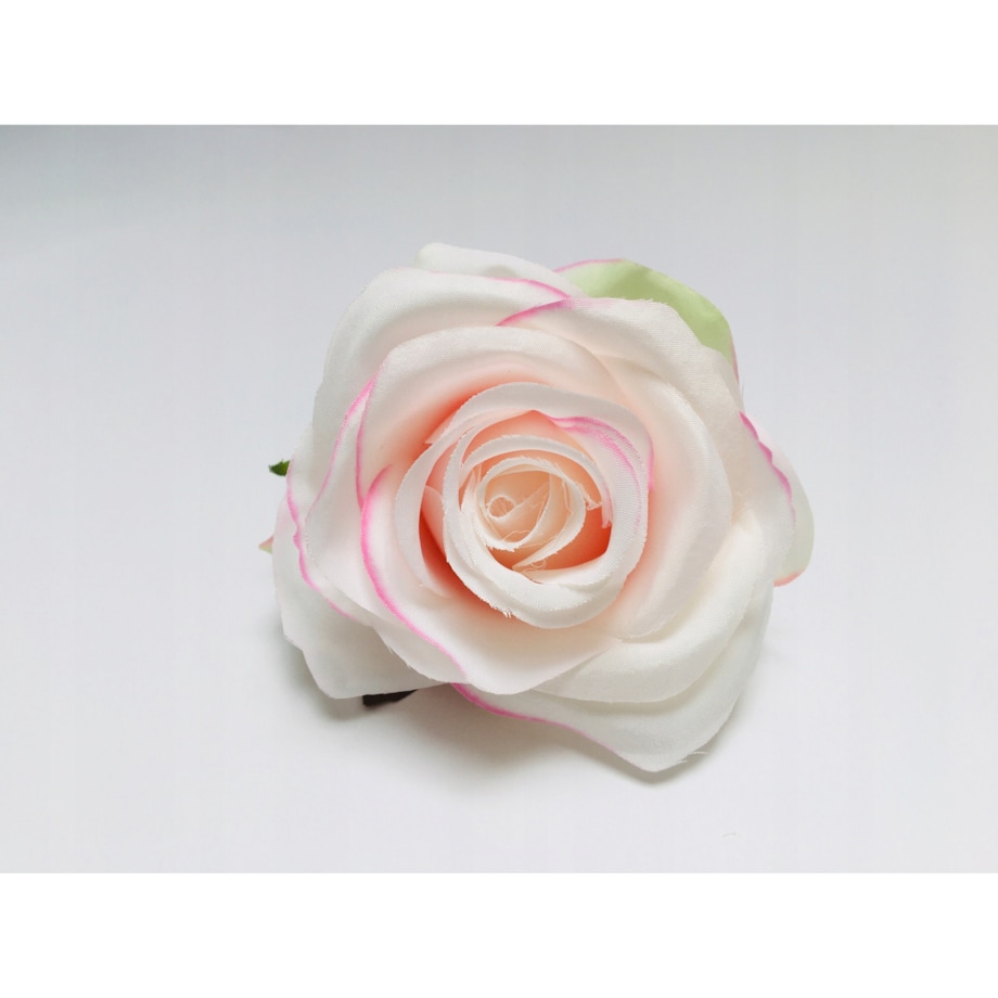 SZTUCZNE KWIATY DO BUKIETU wiązanki stroika RÓŻA biało różowa 6 szt ładna