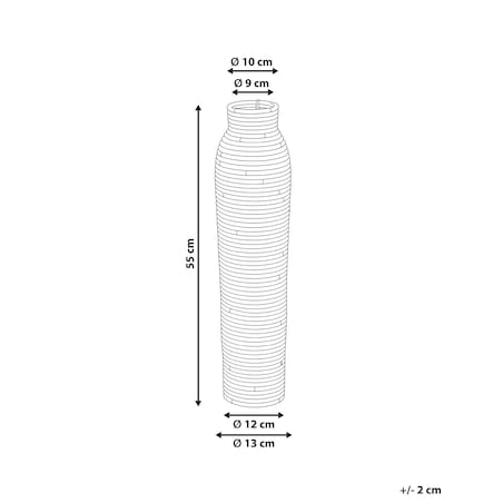 Wazon dekoracyjny PREMANA Rattan 55 cm Naturalny