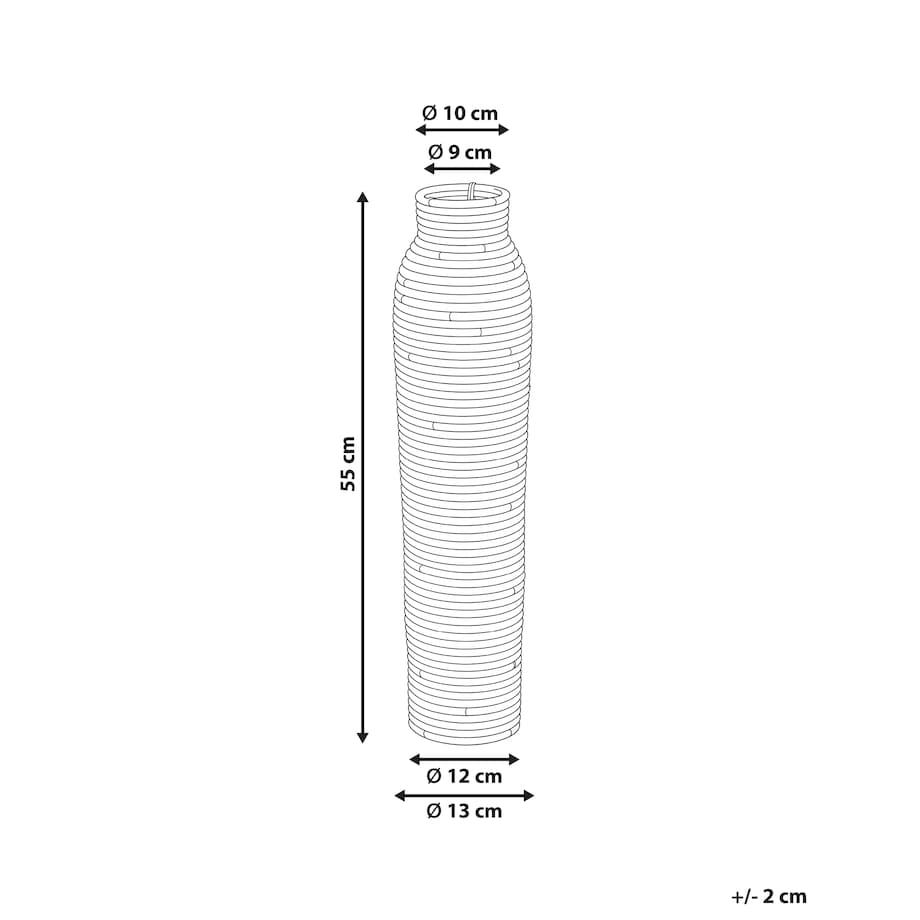 Wazon dekoracyjny PREMANA Rattan 55 cm Naturalny