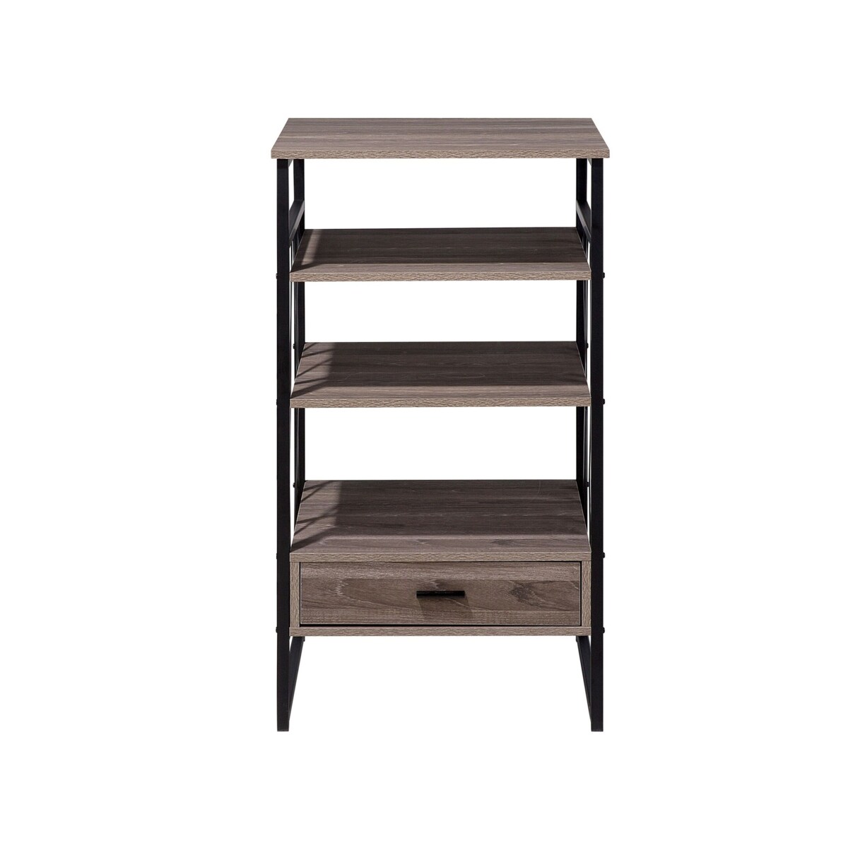 Regał 3 półki brązowoszary KEENE