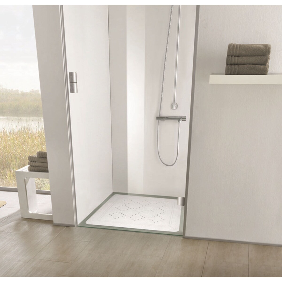 Kleine Wolke Casablanca Mata bezpieczeństwa pod prysznic biały 75x 75 cm