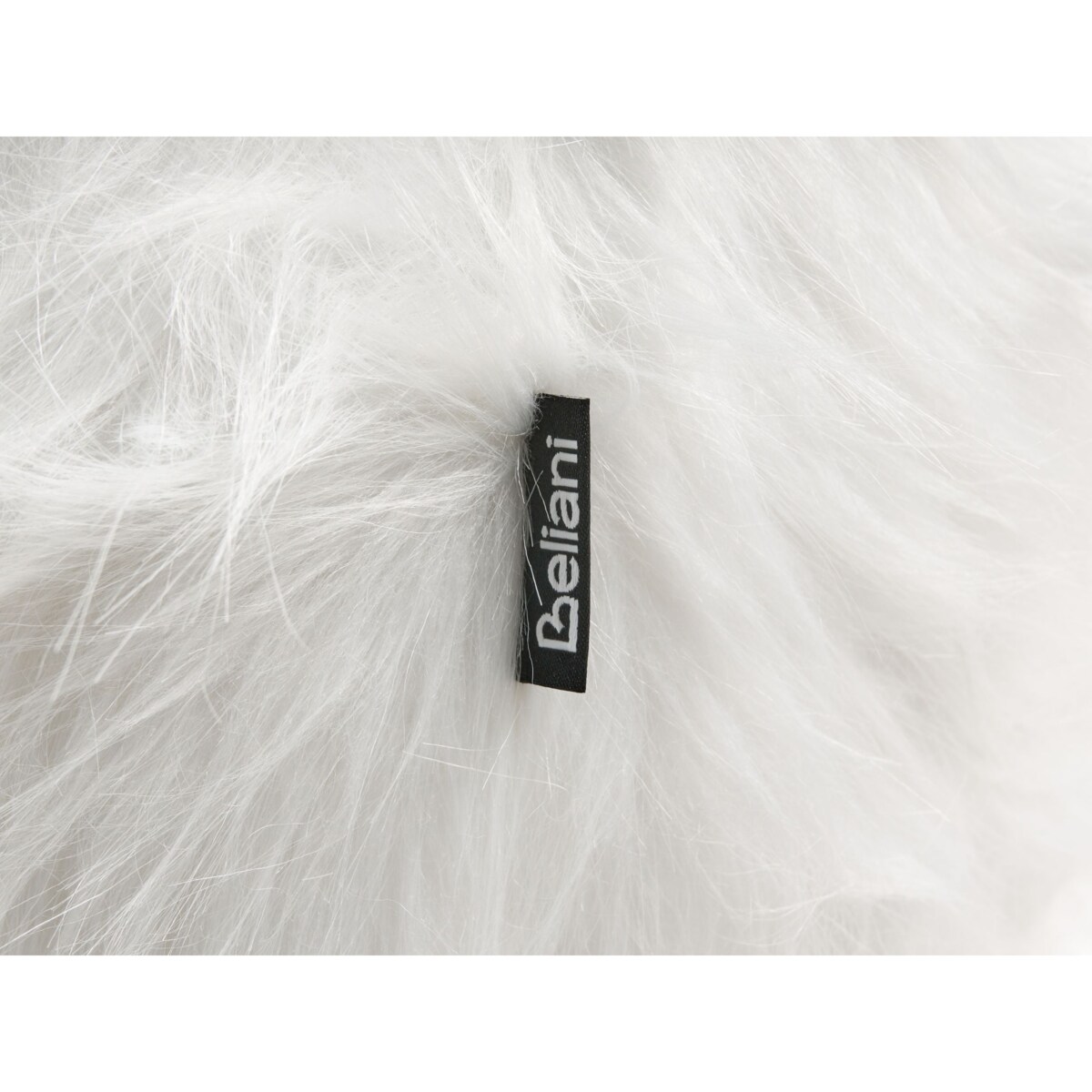 Pufa zwierzak WOOLLY Sztuczne futro Biały