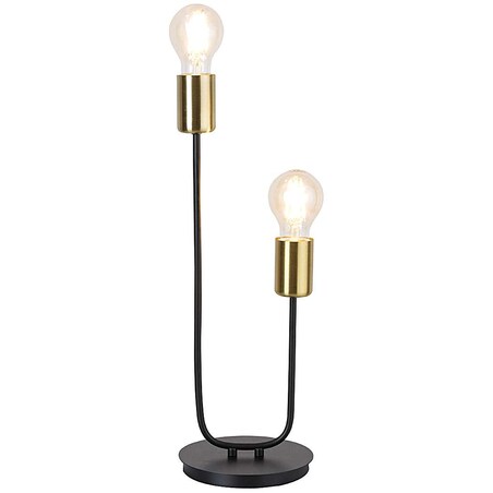 Stojąca LAMPA stołowa LANNY 4560 Rabalux industrialna LAMPKA biurkowa metalowe pręty sticks czarne złote