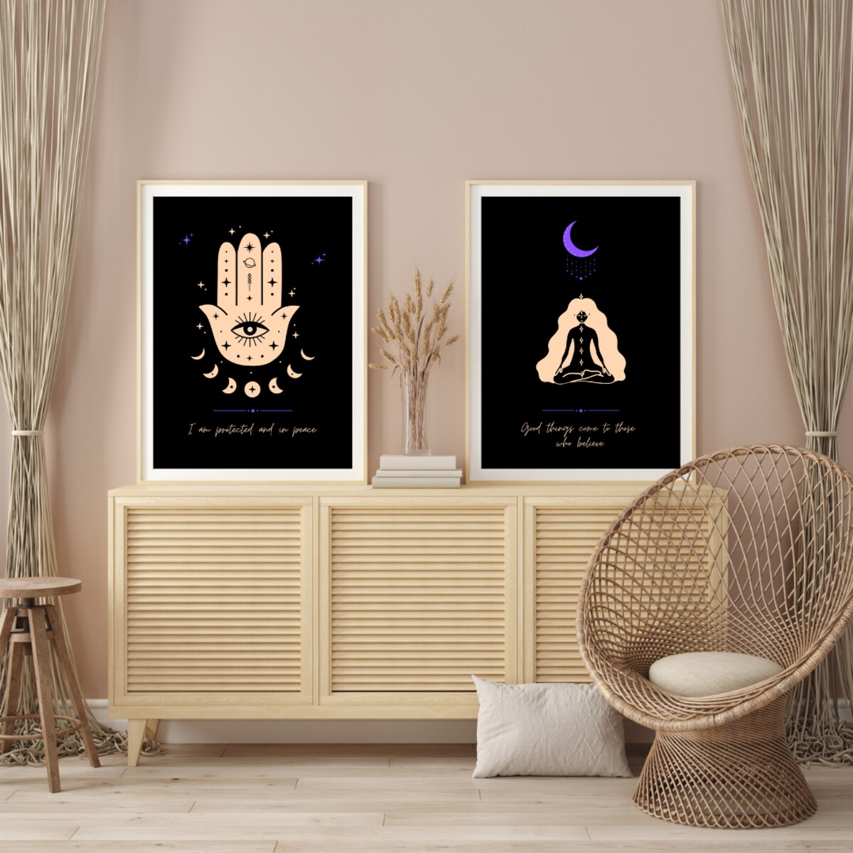 Plakat joga - MANIFESTATION