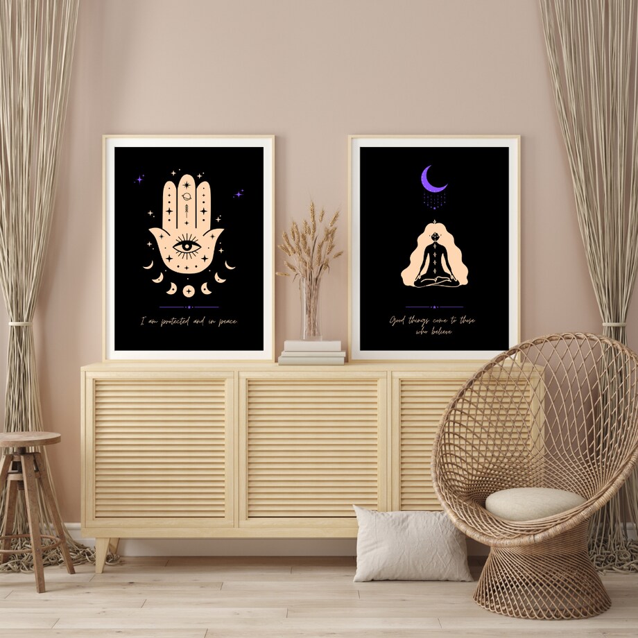 Plakat joga - MANIFESTATION