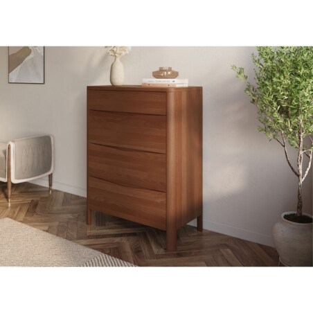 Drewniana komoda bukowa Visby MODENA 80 / kolor orzech