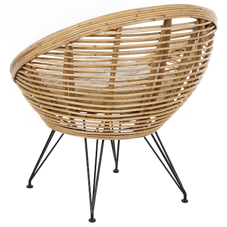 Zestaw ogrodowy dla 4 osób MARATEA Naturalny Rattan