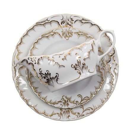 Zestaw talerzy dla 6 osób 18 el. Rococo Anna 7830