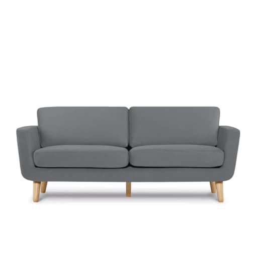 KONSIMO TAGIO Szara skandynawska sofa 3-osobowa