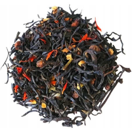 Herbata czarna KRÓLEWSKIE ŚWIĘTA imbir goździki cynamon ananas migdały 120g