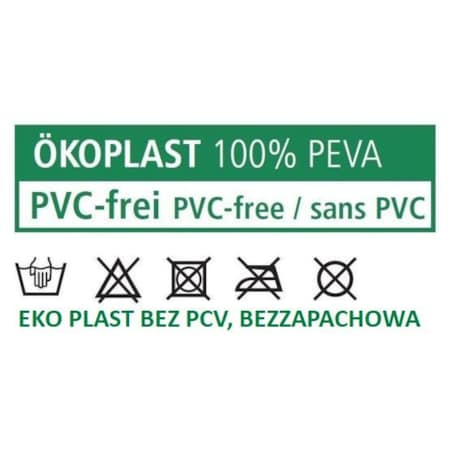 Kleine Wolke Confetti Ekologiczna Zasłona prysznicowa Multicolor 180x200 cm PEVA bezzapachowa