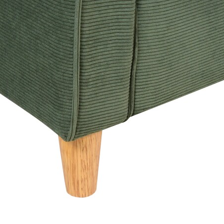 Sofa dla 2 osób RONNEBY Sztruks Ciemnozielony
