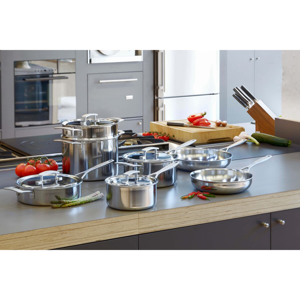 Rondelek stalowy z pokrywką Demeyere Industry 5 - 3 ltr