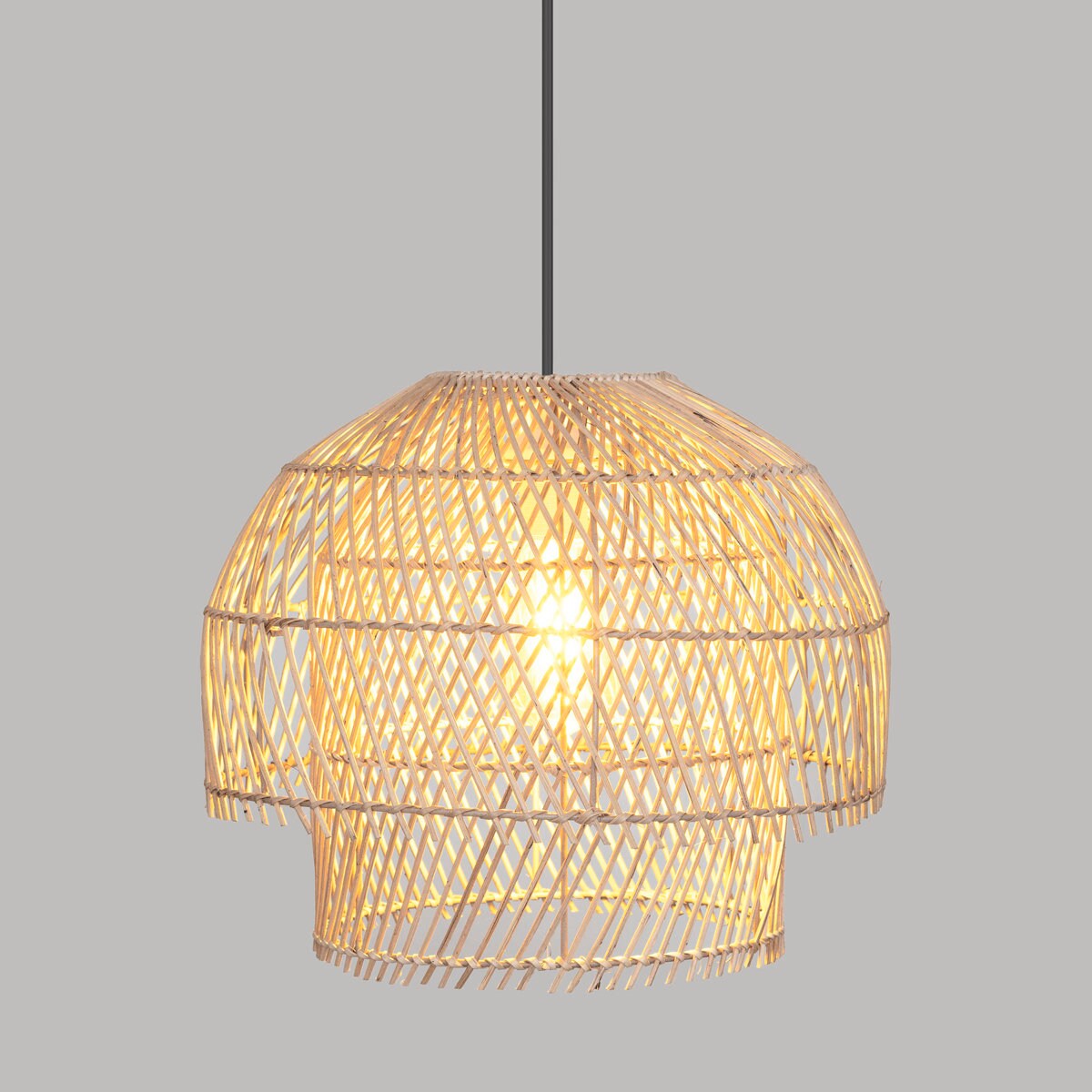 Lampa wisząca rattanowa KERY, Ø 38 cm
