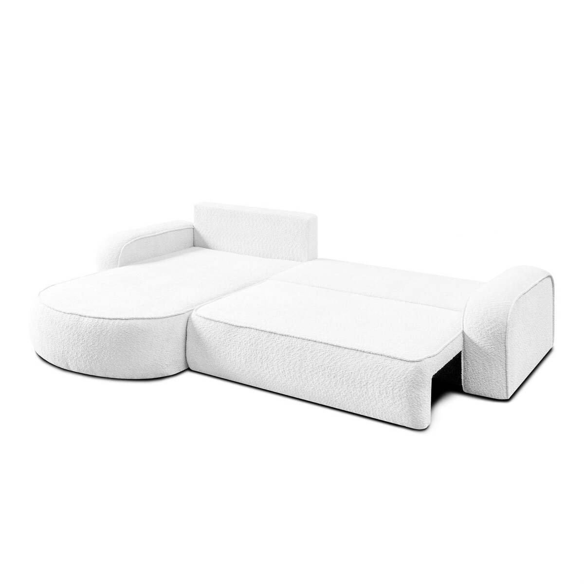 Rozkładany narożnik VENUS II z pojemnikiem na pościel, Coral 70