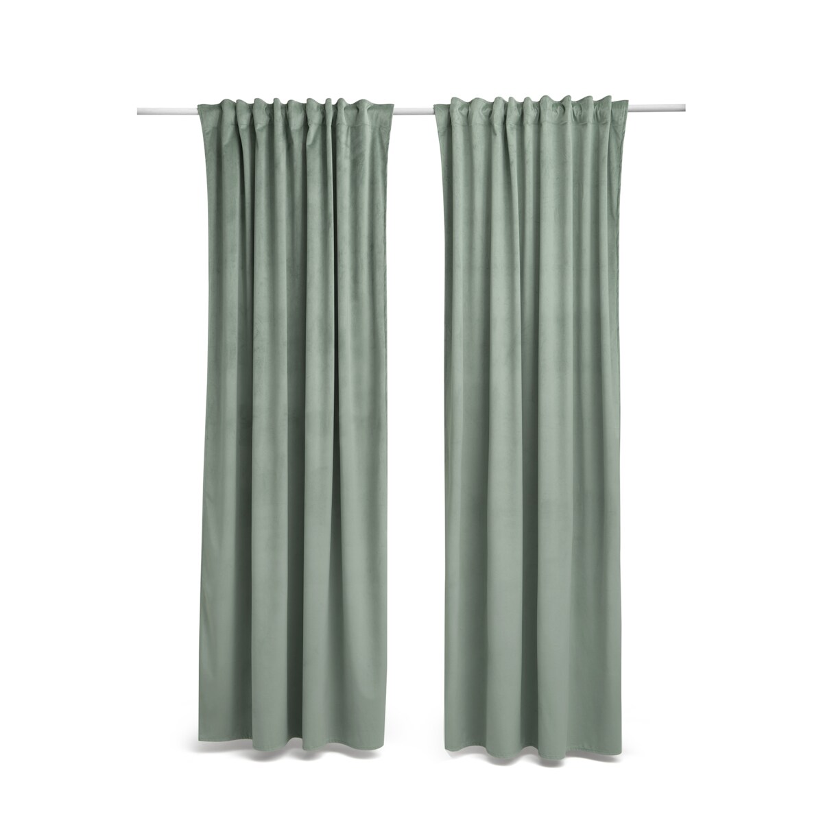 Welurowa zasłona 140x230 szałwiowa