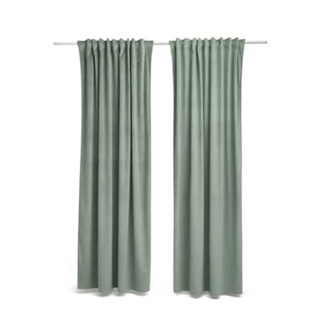 Welurowa zasłona 140x230 szałwiowa