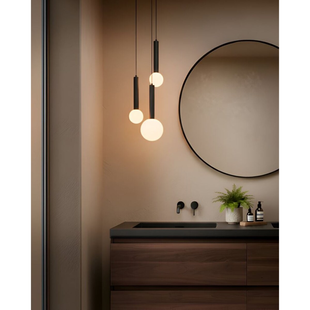 Lampa wisząca BOUES Metal Czarny