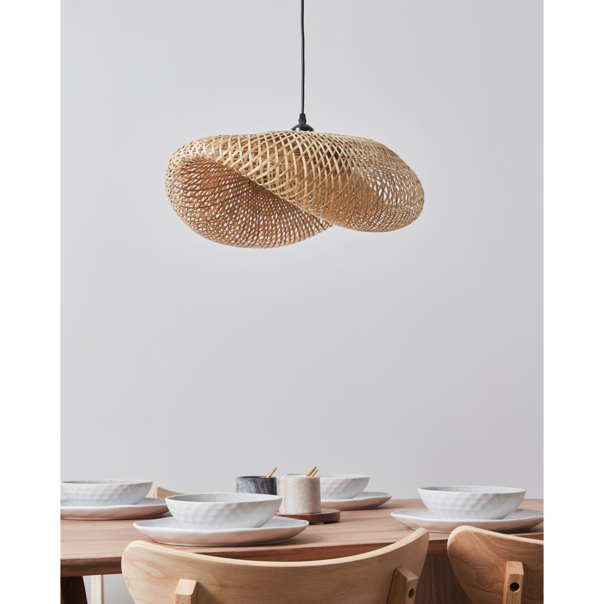 Lampa wisząca BALHA Drewno bambusowe Naturalny