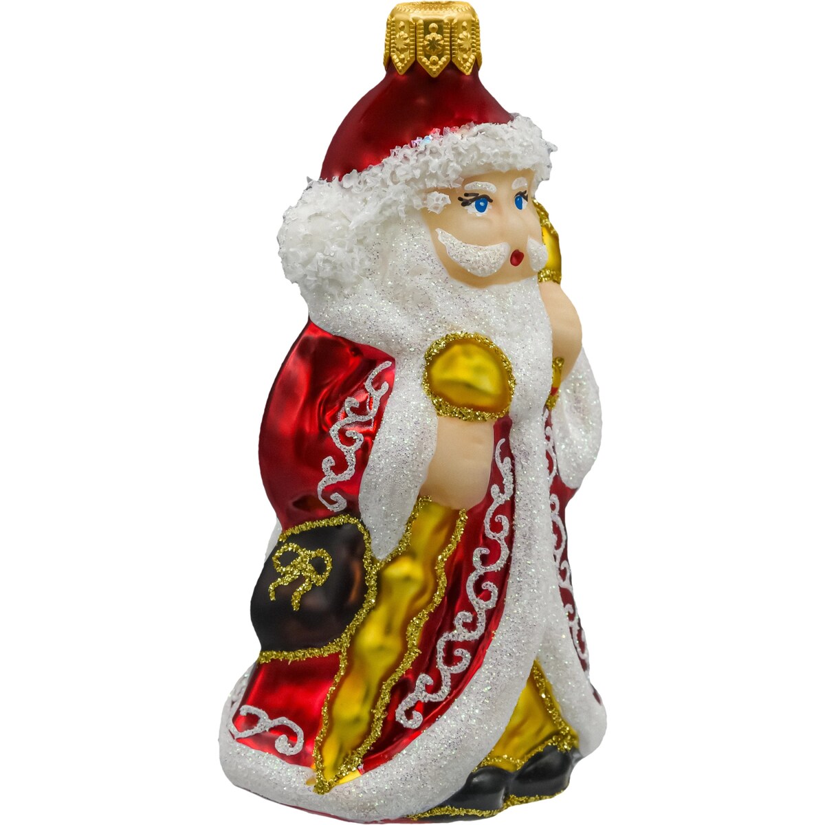 Bombka choinkowa: Święty Mikołaj z laską