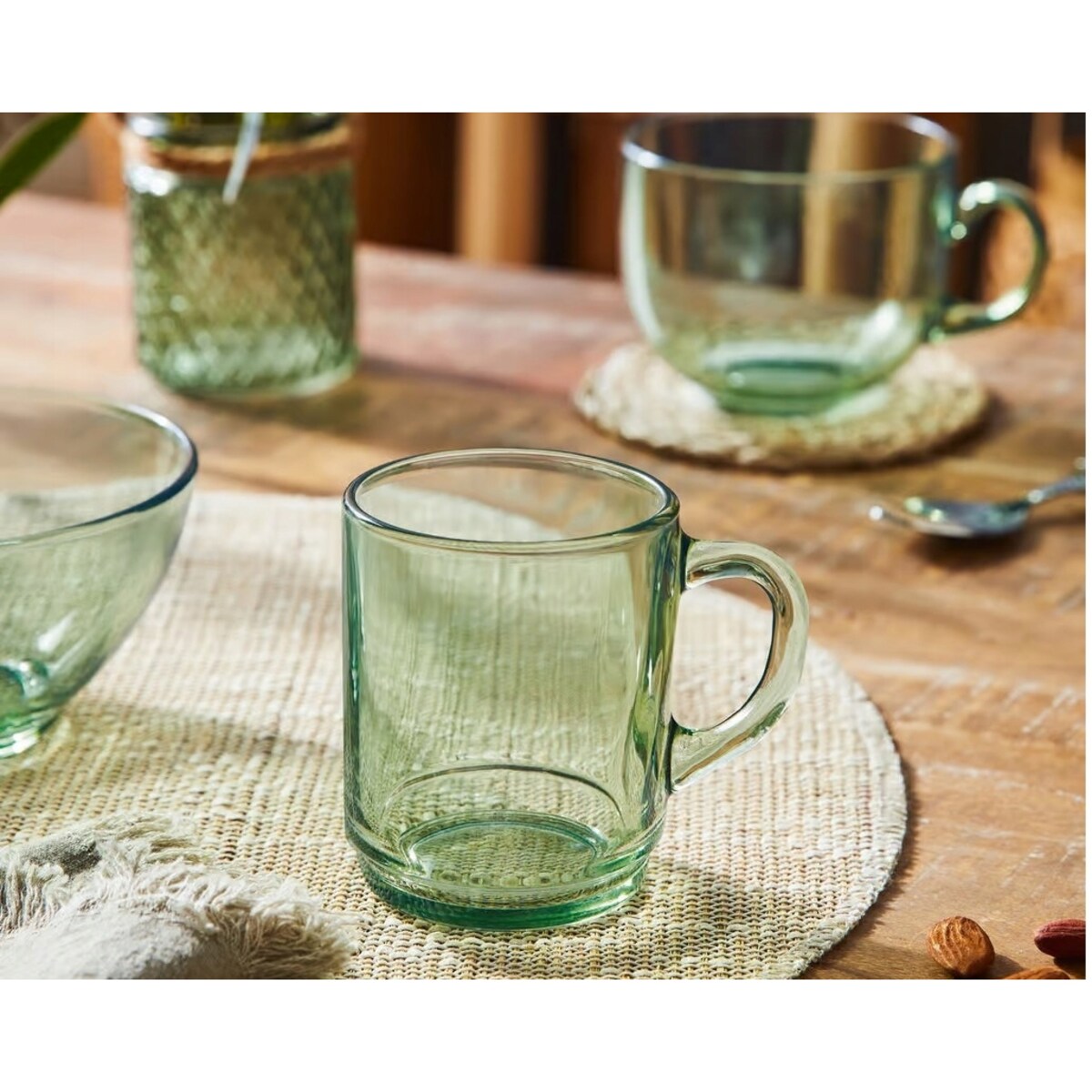 SZKLANKA luminarc ZIELONE SZKŁO na herbatę kawę napoje soki kakao 250ml x6