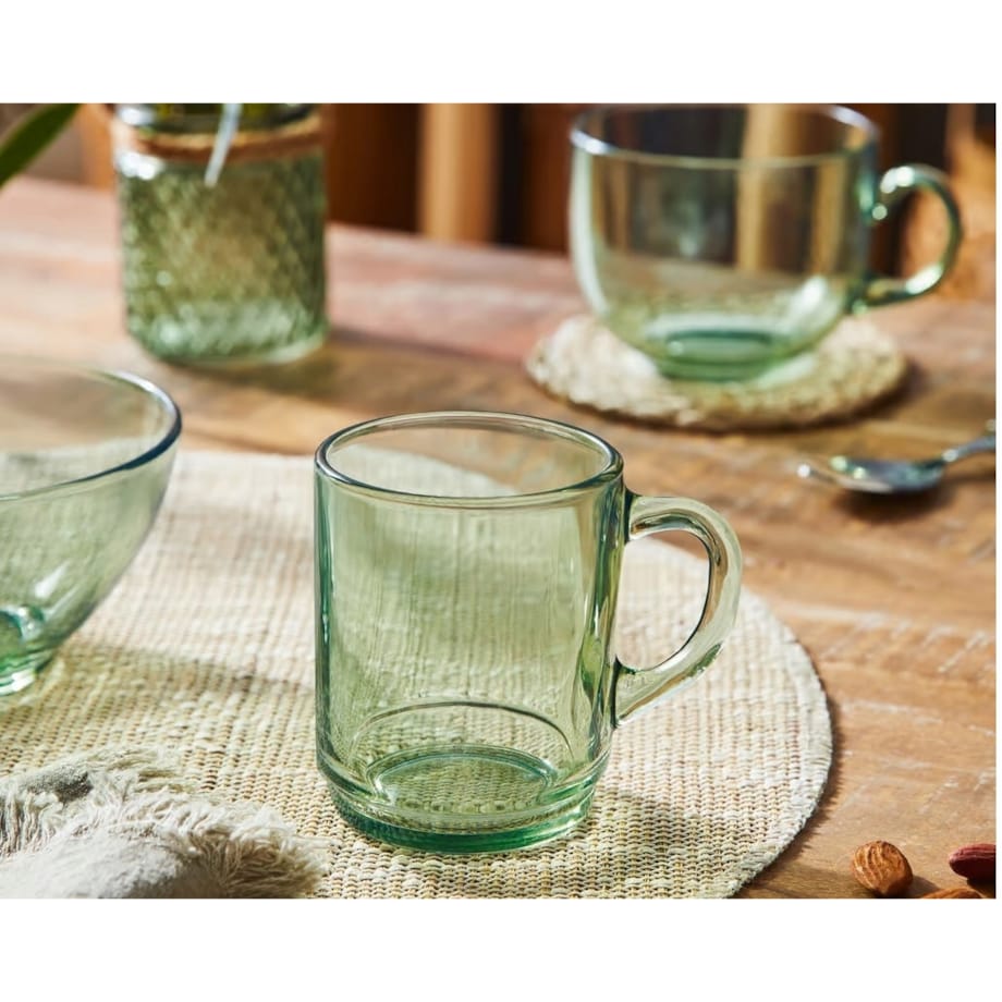 SZKLANKA luminarc ZIELONE SZKŁO na herbatę kawę napoje soki kakao 250ml x6