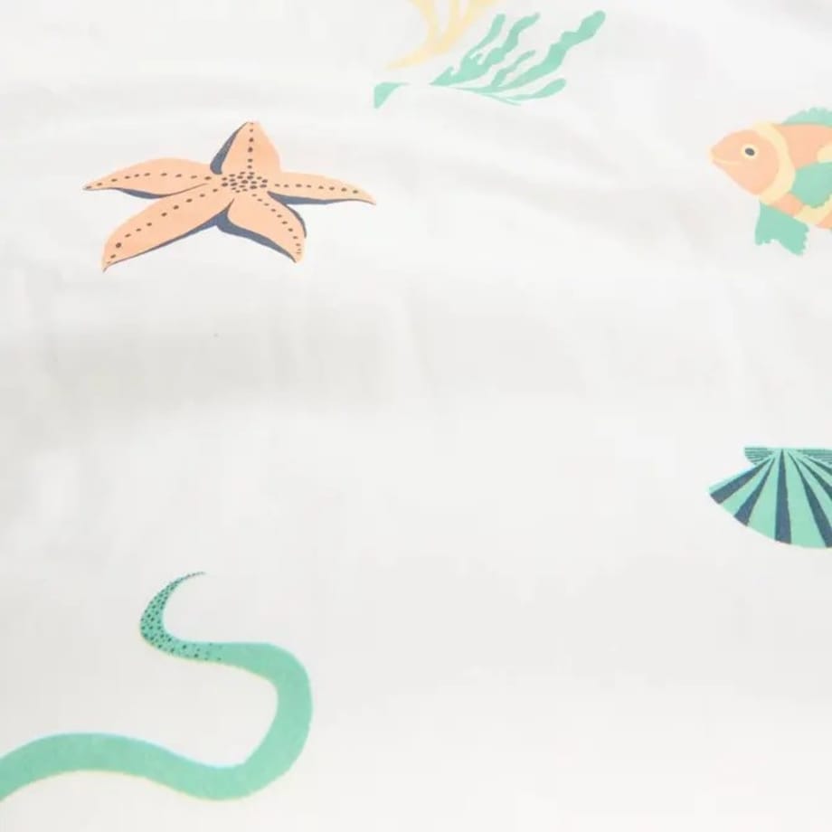 Komplet pościeli bawełnianej dla dzieci, Oceania, 140x200 cm