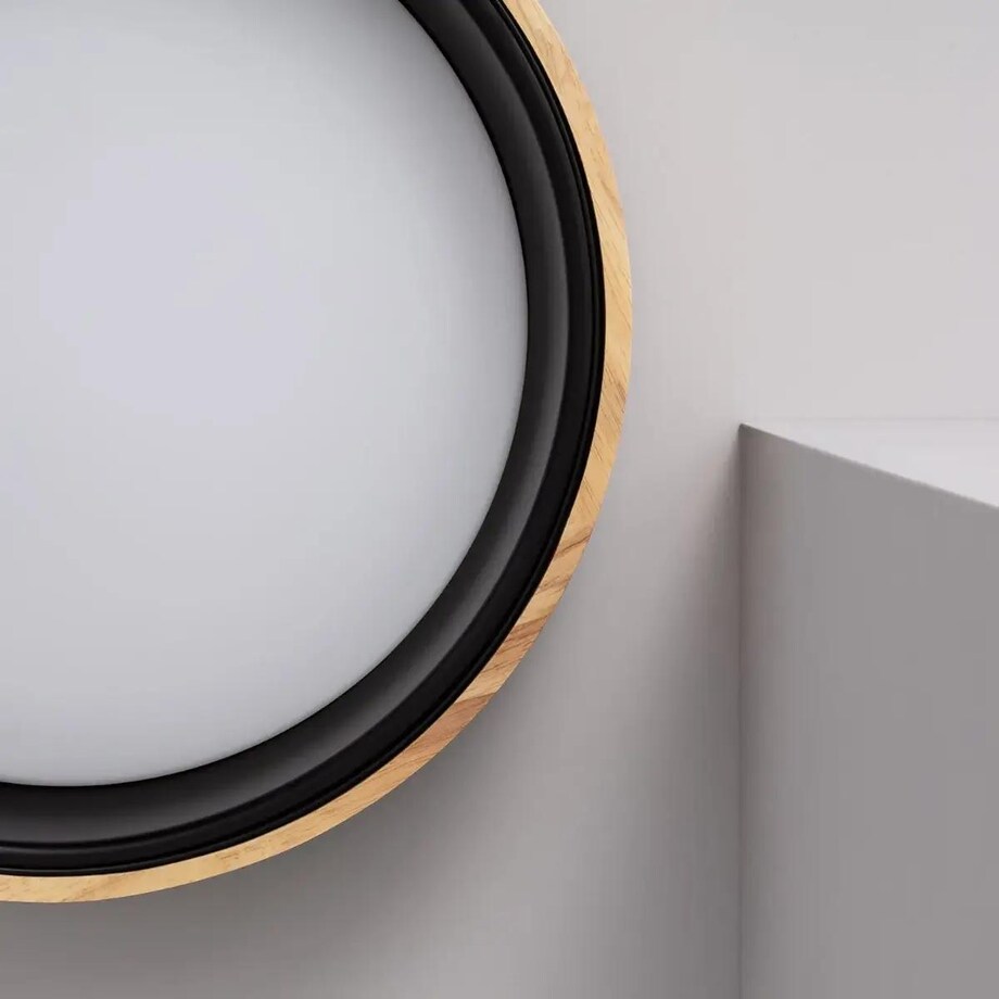 Metalowy plafon Nature ABR-PLODV-C-15W-CCT Abruzzo LED 15W 2700-6500K drewniany czarny