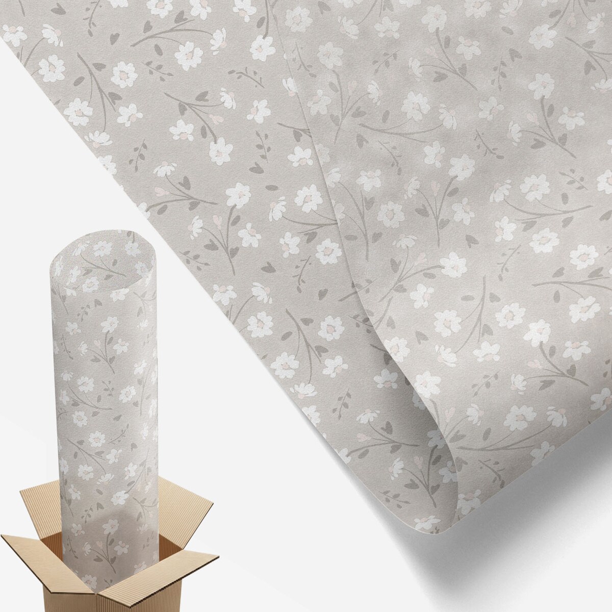 Okleina na szybę chroniąca prywatność - Kwiatowy wzór harmonijny elegancki - 50x146 cm