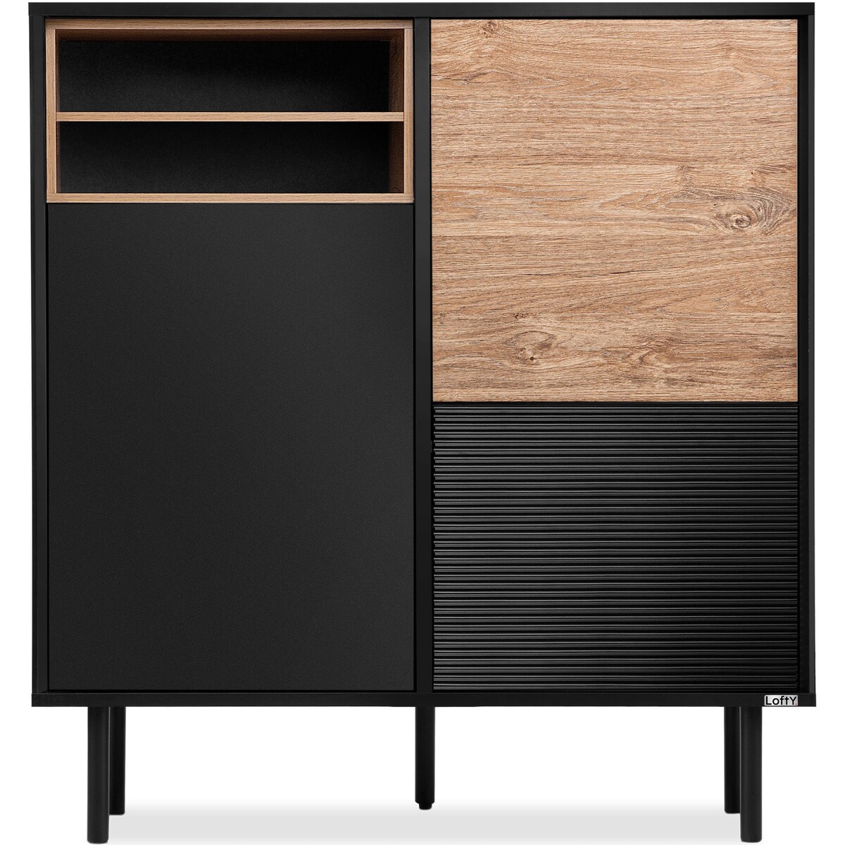 KONSIMO LOFTY Komoda w stylu loft na wysokich nogach