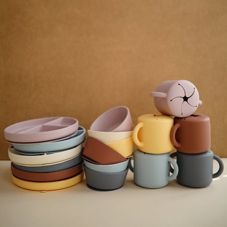 Mushie Silikonowa Miseczka dla Dziecka Soft Lilac