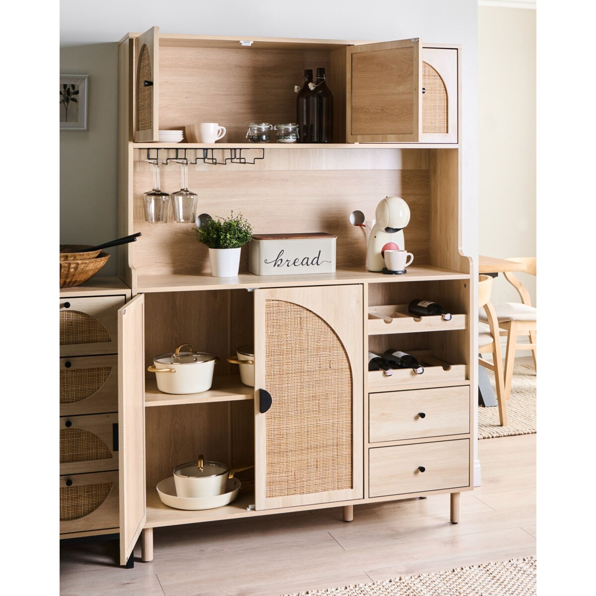 Kredens CAMPBELLTON 120 cm Jasnobrązowy