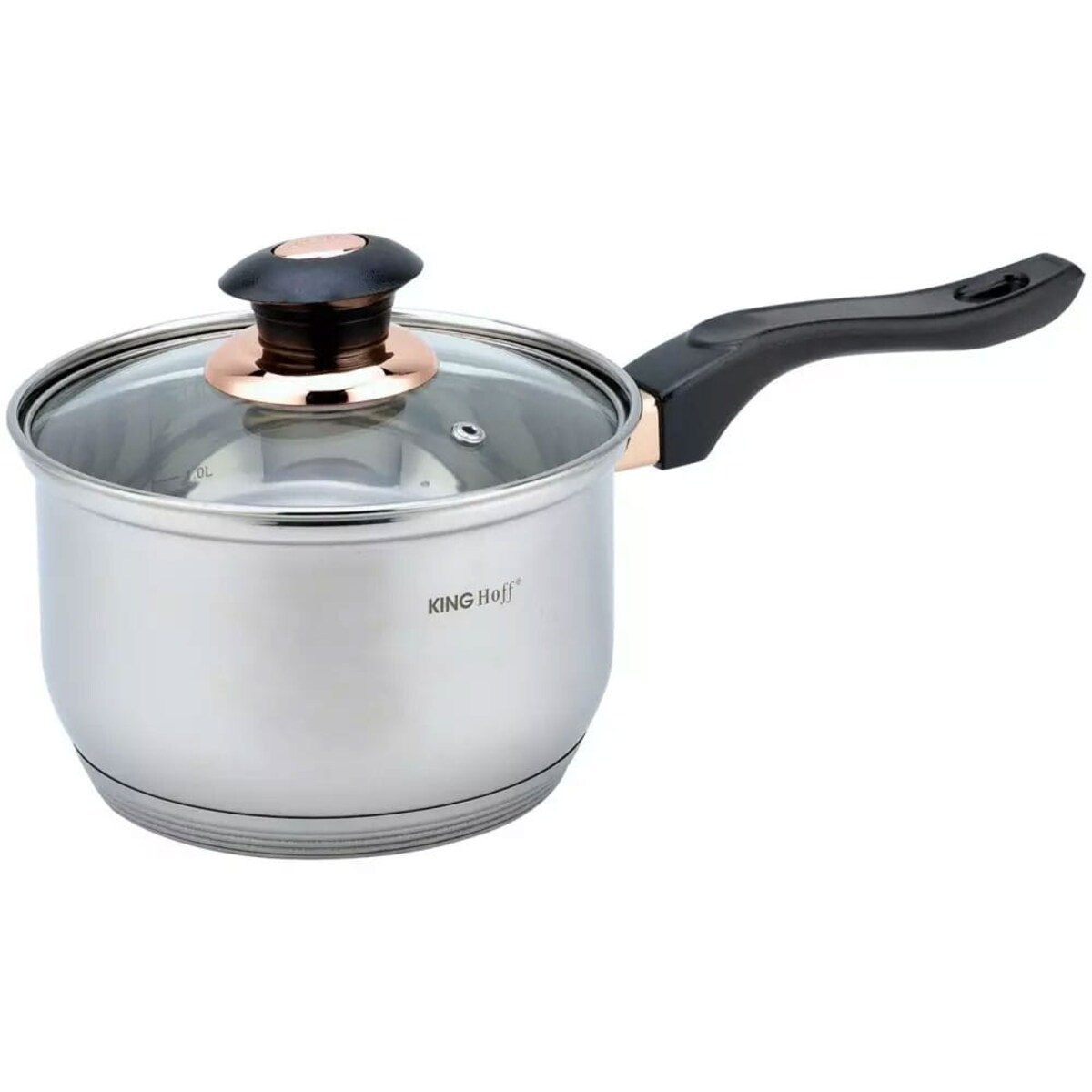 Zestaw garnków stalowych 12 ele. garnki na indukcję komplet Jumbo Rosegold KINGHOFF