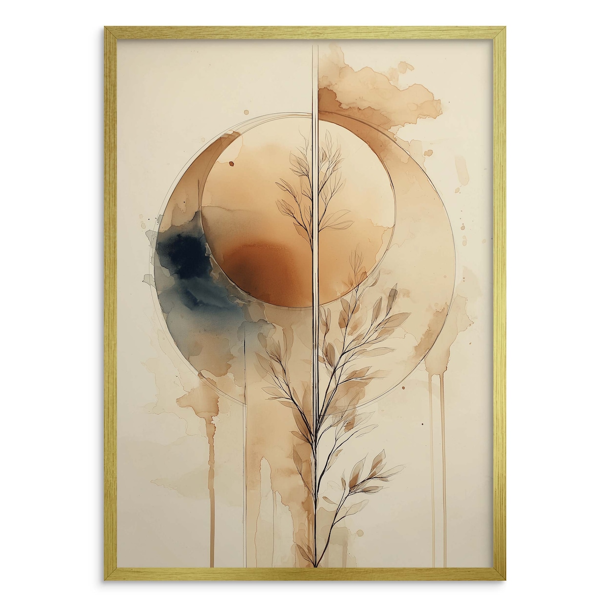 Obrazy ścienne Plakaty na ścianę w Złotej ramie do salonu sypialni 50x70