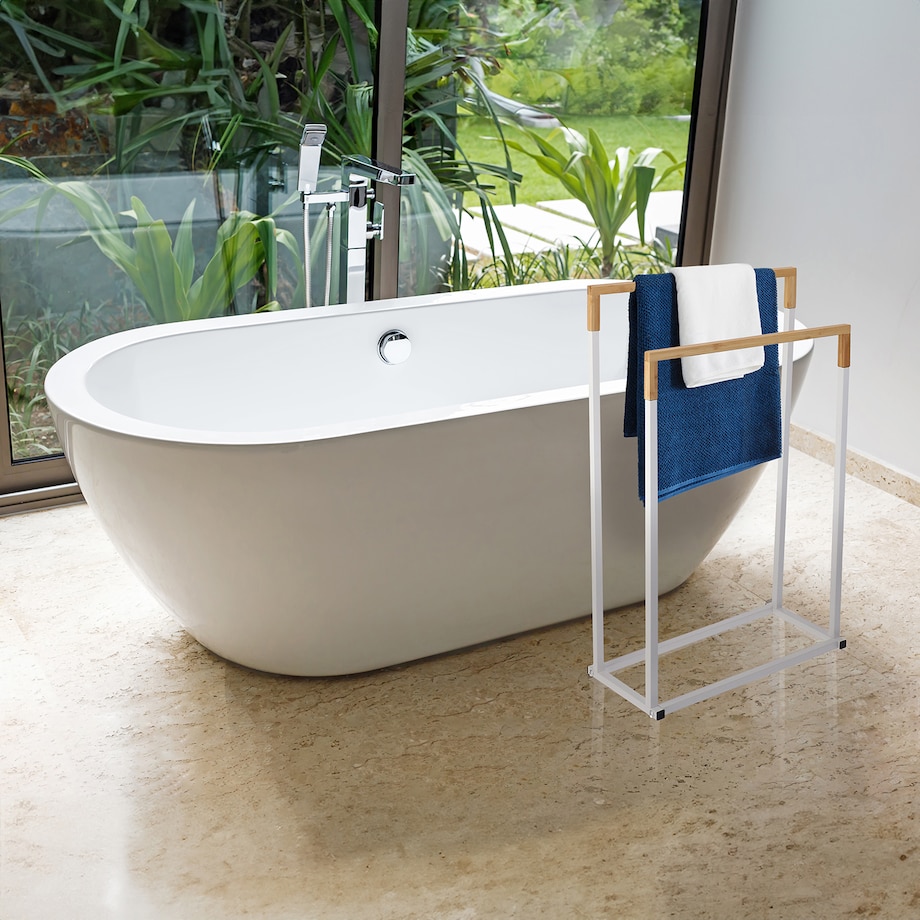 Wieszak na ręczniki stojący ESTETYCZNY minimalistyczny