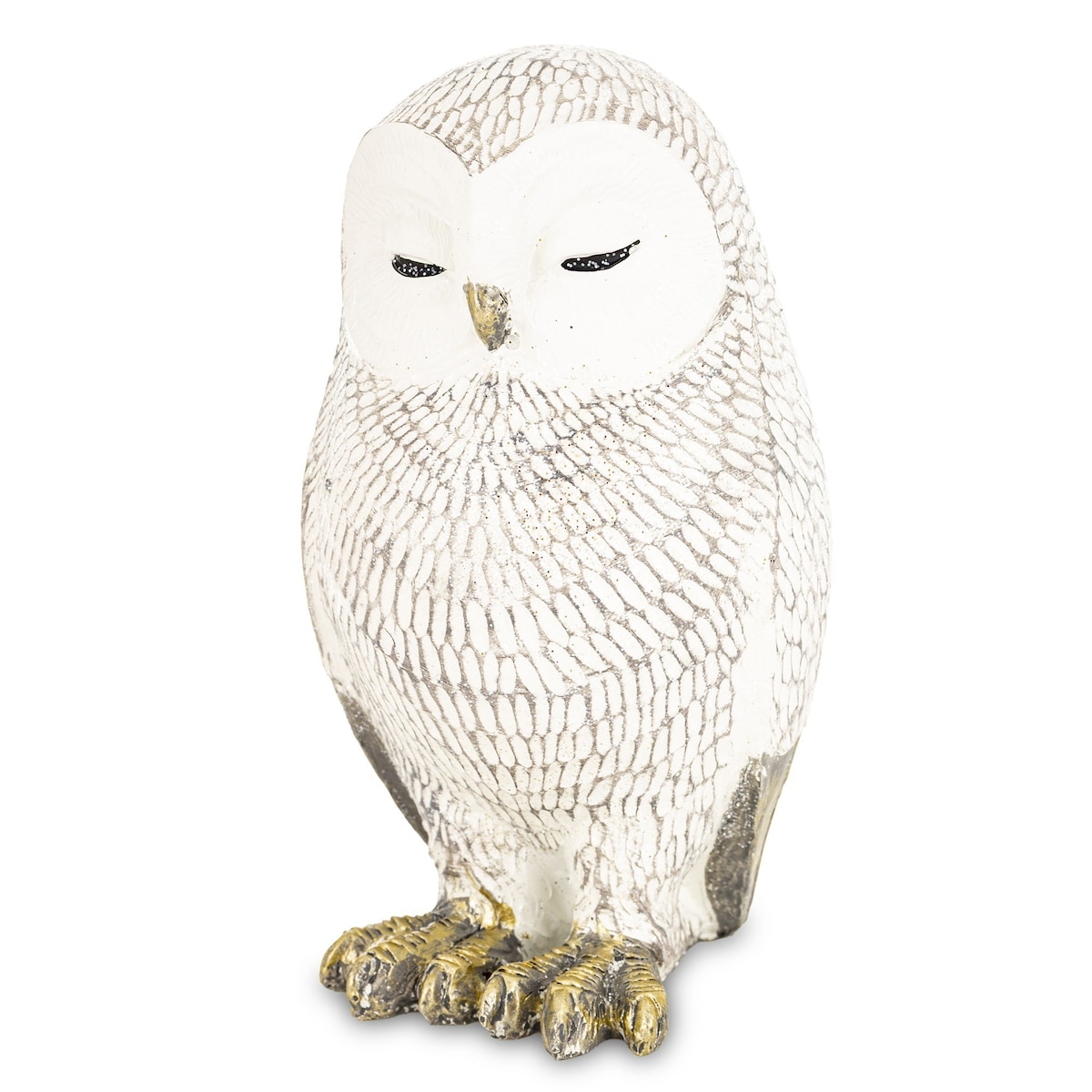 Dekoracja - biała sowa 21x10,5x12 cm NOCTUA-3