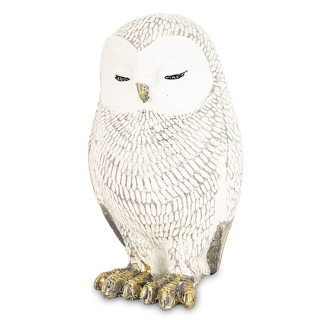Dekoracja - biała sowa 21x10,5x12 cm NOCTUA-3