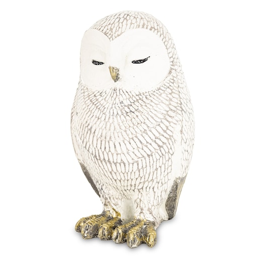 Dekoracja - biała sowa 21x10,5x12 cm NOCTUA-3