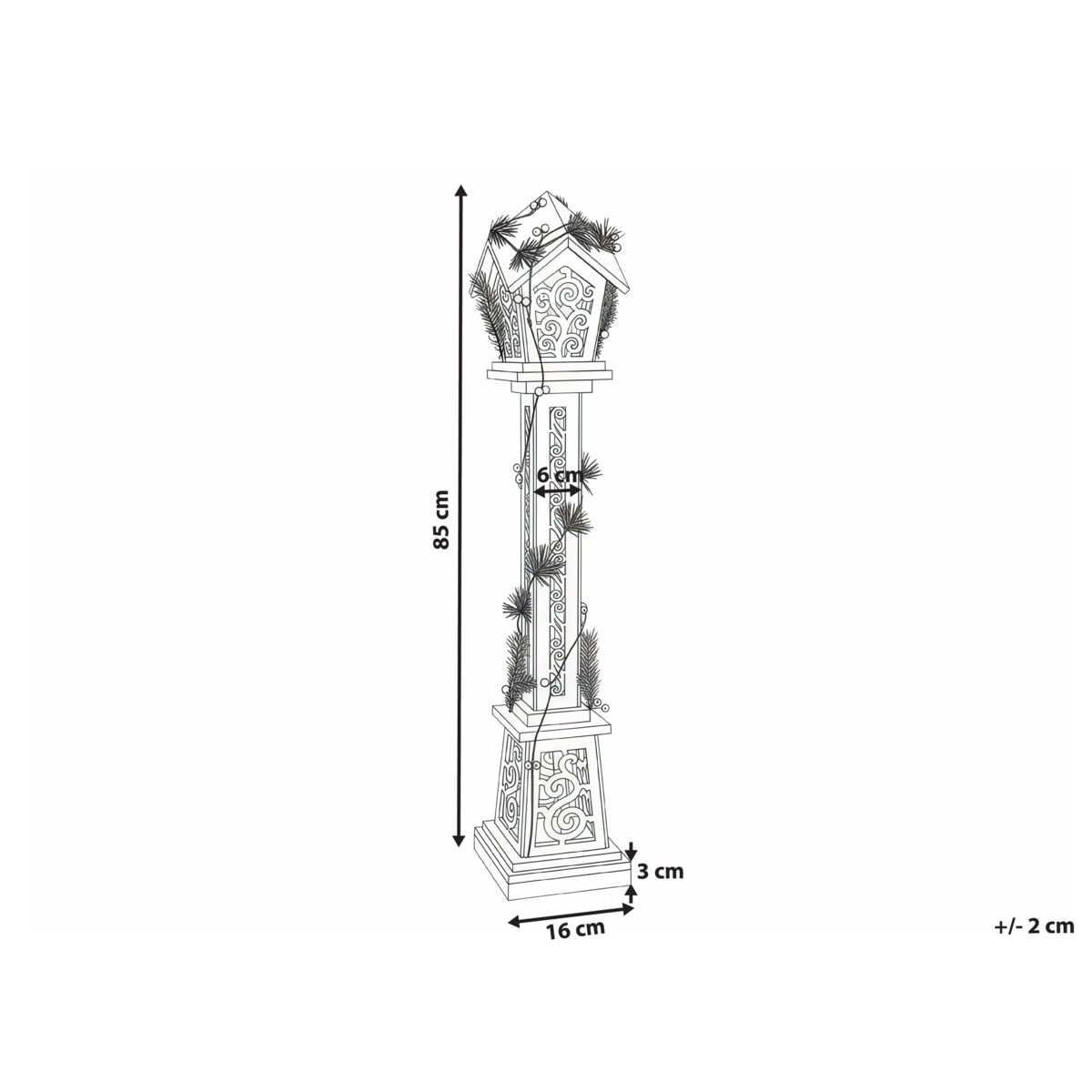 Dekoracja świąteczna LED LUMMENE Latarnia 80 cm Biały