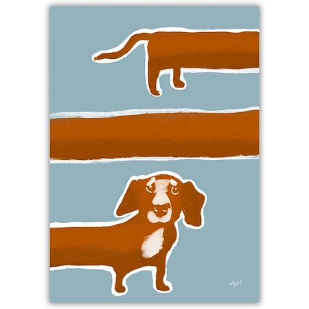 plakat długi pies 70x100